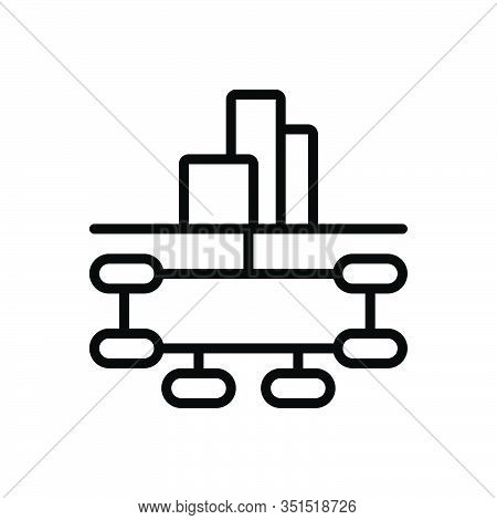Black Line Icon For Company-structure Company Structure Cooperation Design Hierarchy Organizational 