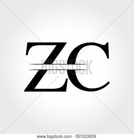 Initial ZC Logo Design Vector Template. Creative Letter ZC Business Logo Vector Illustration