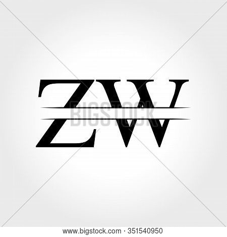 Initial ZW Logo Design Vector Template. Creative Letter ZW Business Logo Vector Illustration