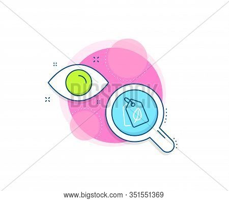 Leaf Sign. Research Complex Icon. Bio Shopping Tags Line Icon. Natural Products Symbol. Analytics Or
