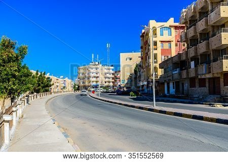 Hurghada, Egypt - December 9, 2018: Street In Dahar District (old Town Of Hurghada City), Egypt