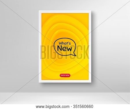 Whats New Symbol. Frame With Orange Poster. Special Offer Sign. New Arrivals Symbol. Fluid Gradient 