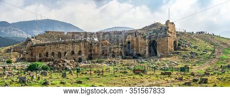 Hierapolis Ancient Theatre In Pamukkale, Turkey
