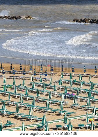 Termoli, Campobasso, Molise, Italy, And Its Beach At Summer
