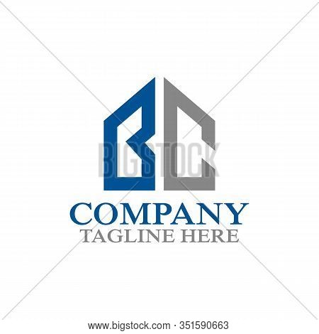 Modern Real Estate And The Letters Bc Or Cb. Vector Illustration.