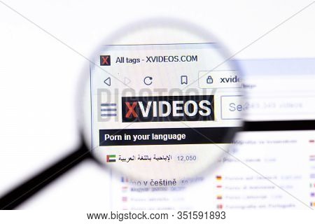 Los Angeles, California, Usa - 18.02.2020: Xvideos Website Page With Close Up Logo. Xvideos.com Site