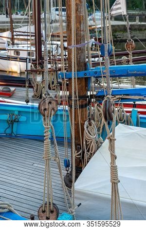 Sailboats in Saint Goustan port, Brittany