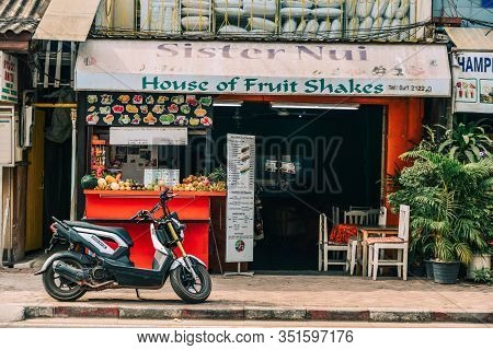 Cityscape Of Old Town In Vientiane, Laos