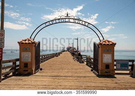Capitola, California, Usa-july 30 2018: Said To Be The Oldest Seaside Town On  The Pacific Coast, Ca