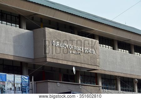 Rizal, Ph - Nov. 30: Our Lady Of Peace School Facade On November 30, 2019 In Antipolo, Rizal, Philip