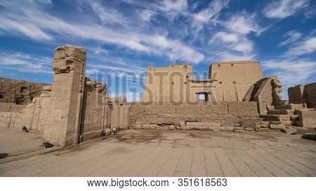Edfu Is The Site Of The Ptolemaic Temple Of Horus And An Ancient Settlement. Egypt. Edfu Also Spelt 