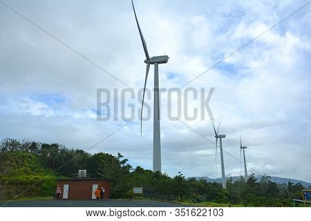 Rizal, Ph - Dec. 21: Pililla Wind Farm Windmill On December 21, 2019 In Pililla, Rizal, Philippines.