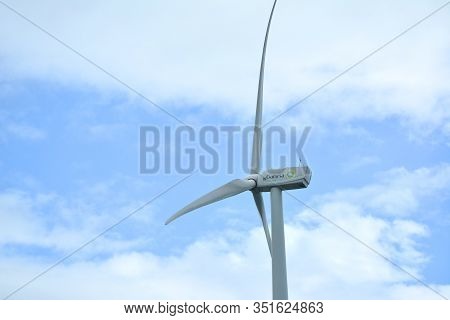 Rizal, Ph - Dec. 21: Pililla Wind Farm Windmill On December 21, 2019 In Pililla, Rizal, Philippines.