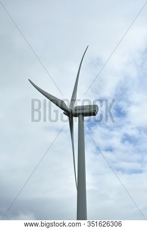 Rizal, Ph - Dec. 21: Pililla Wind Farm Windmill On December 21, 2019 In Pililla, Rizal, Philippines.
