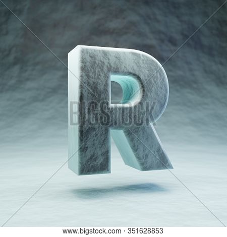 Micro Letter R Uppercase. 3d Rendered Microscopic Font. Best For Medications Advertising, Virus Cont