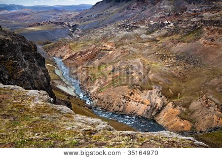 Vallée de cascade de Haifoss