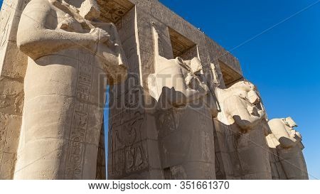 The Ramesseum Is The Memorial Temple Or Mortuary Temple Of Pharaoh Ramesses Ii. It Is Located In The