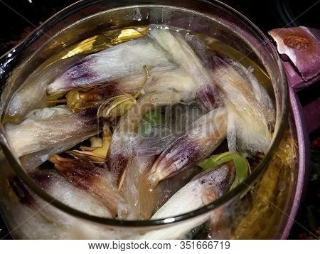 Hibiscus Flower Tea Dried Flowers In Water