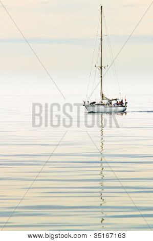 Boat in the artic sea