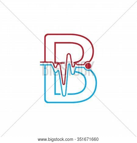 Letter B Pulse Line Vector & Photo (Free Trial) | Bigstock