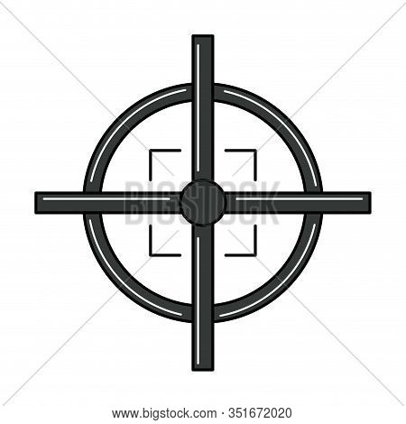 Isolated Peephole Icon- War Icon. Rifle - Vector Illustration