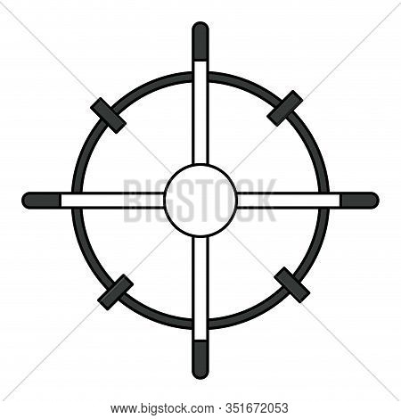 Isolated Peephole Icon- War Icon. Rifle - Vector Illustration