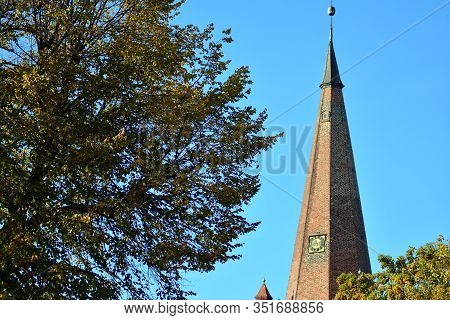 Trzcinsko-zdroj, Poland.8 October 2018. Old Church Building In Town Trzcinsko-zdroj In Western Polan