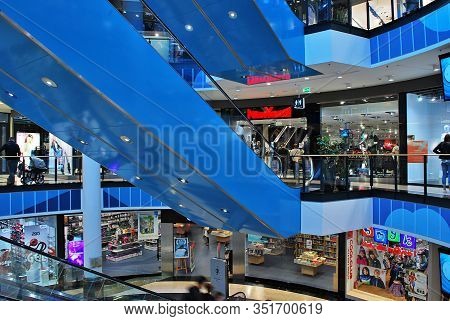 Szczecin,poland. 1 September 2016. Kaskada Centre Is The Largest Shopping & Entertainment Centre.