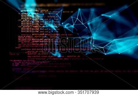 Programming Code Abstract Technology Background Of Software Developer And  Computer Script