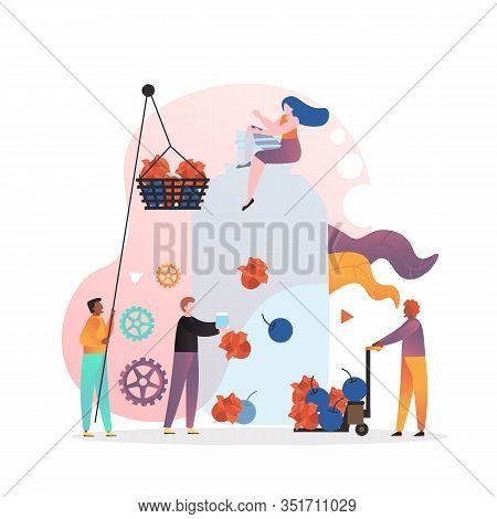 Perfume Manufacturing Process Vector Concept For Web Banner, Website Page
