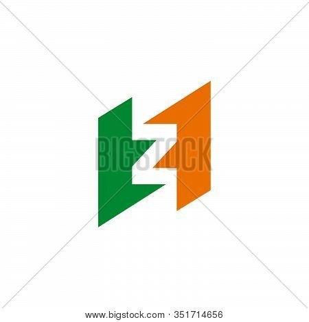 Letter Tz Symbol Geometric Arrow Design Logo Vector