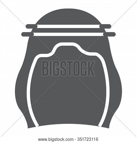 Keffiyeh Glyph Icon, Ramadan And Islam, Muslim Hat Sign, Vector Graphics, A Solid Pattern On A White