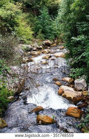 Sammaro River Near Roscigno In Cilento National Park, Campania, Italy
