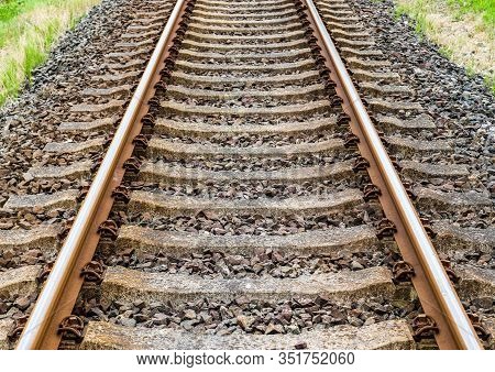 Old Railrods Tracks In A Landscape Environment Found In Northern Europe