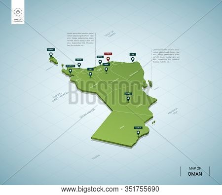 Capital Of Oman Map Stylized Map Oman. Vector & Photo (Free Trial) | Bigstock