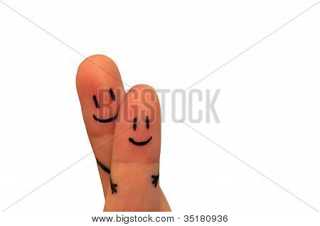 lackierte Finger