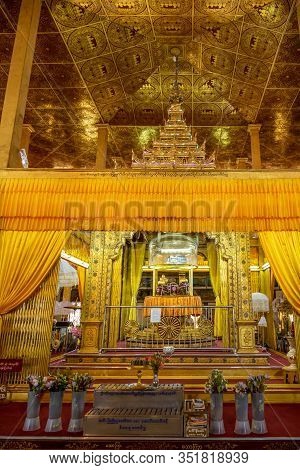 Hpaung Daw U Pagoda On Inle Lake In Burma