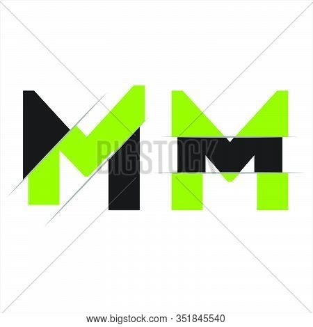 Am A M Letter Logo With Colorblock Design And Creative Cut. Creative Logo Design.