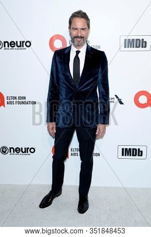 LOS ANGELES - FEB 9:  Eric McCormack at the 28th Elton John Aids Foundation Viewing Party at the West Hollywood Park on February 9, 2020 in West Hollywood, CA