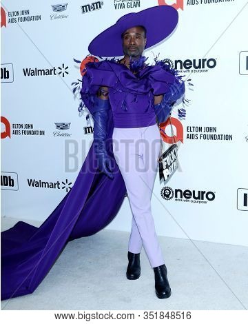 LOS ANGELES - FEB 9:  Billy Porter at the 28th Elton John Aids Foundation Viewing Party at the West Hollywood Park on February 9, 2020 in West Hollywood, CA