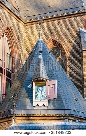 Utrecht, Netherlands - January 06, 2020. Old Neo Gothic Church Martinuskerk Rebuilded For Living