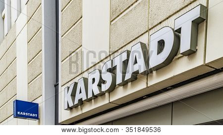 Trier, Germany September 13, 2019: Karstadt Store Logo. Founded In 1881 In Wismar, It Is A German De