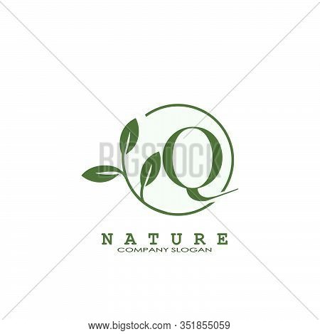 Sletter Nature Floral Logo. Abstract Vector Logo Design Concept Naturally Floral Leaf With Circle Sh