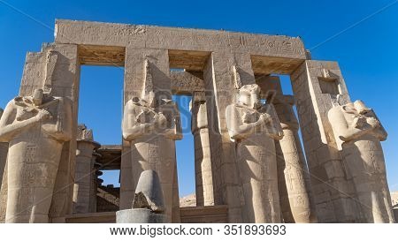 The Ramesseum Is The Memorial Temple Or Mortuary Temple Of Pharaoh Ramesses Ii. It Is Located In The
