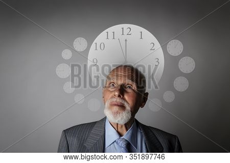 Old Man And Time. Old Man Is Waiting. Three Minutes To Twelve. Time Is Passing, Time Is Over.