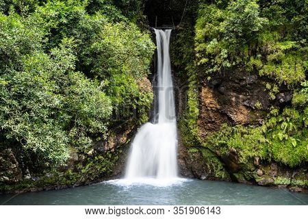 Chamouze Waterfall In Chamarel, Mauritius Island, Africa