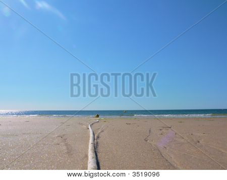 Corde au calme plage