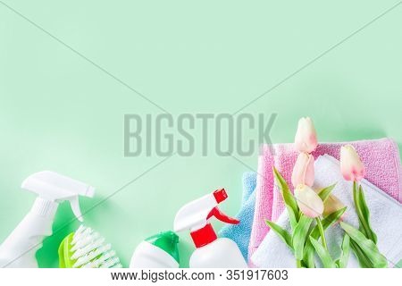 Spring Home Cleaning And Housekeeping Concept
