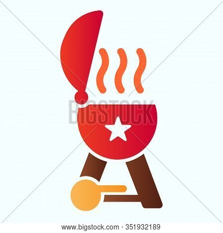 Grill Flat Icon. Bbq Vector Illustration Isolated On White. Barbecue Gradient Style Design, Designed