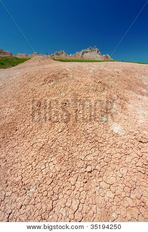 Badlands vyprahlá krajina